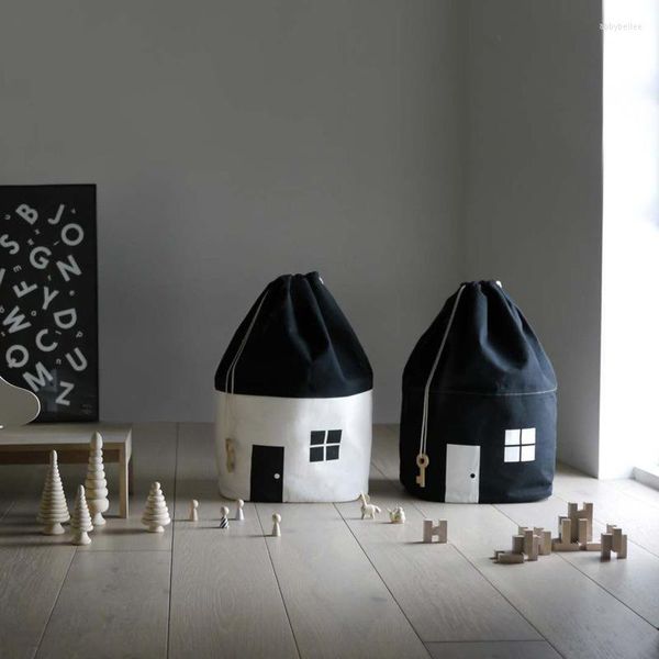 Depolama Çantaları İskandinav Yaratıcı Sunurlar Çanta Tuval Evde Çocuk Oyuncakları Ev Asmak Günlük Gereksinimler Organizatör