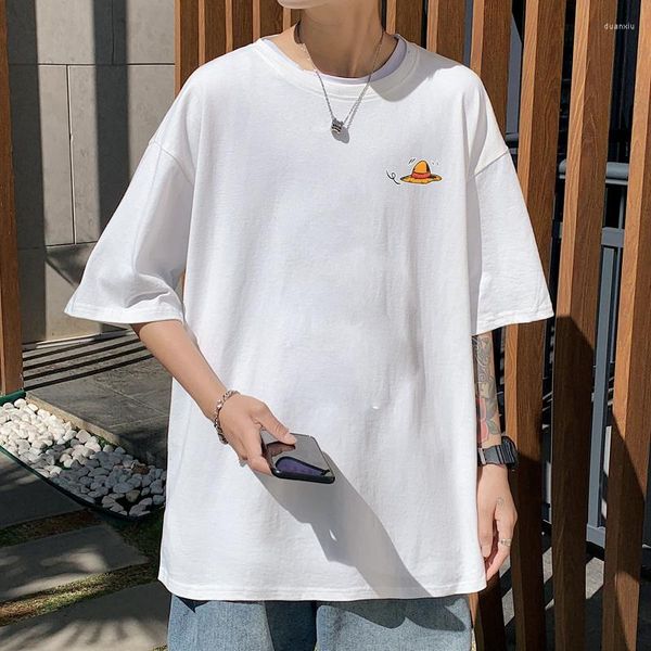 T-shirt da uomo in cotone da uomo T-shirt anime divertenti magliette estive da uomo T-shirt oversize maschile 5XL camicia casual per uomo streetwear