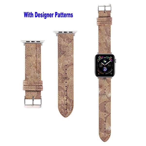 Cinturini per cinturino di design per cinturino Apple Watch 45mm 44mm 42mm 41mm 40mm 38mm Cinturino da polso Hypebeast in pelle PU elegante retrò di lusso iWatch SE iWatch Series 7 6 5 4 3 2 1