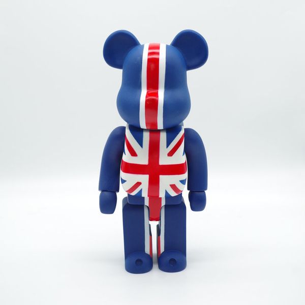 Nuove figure di giocattoli da azione da 400% di bearbrick portano in stile britannico 400% di decorazione di grandi dimensioni Brick 28 cm con scatola bianca