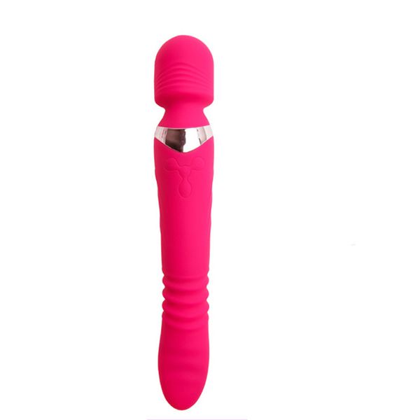 Massaggiatori giocattolo del sesso Riscaldamento Altalena 2 in 1 Dildo Vibratore Massaggiatore Rotazione Vibrazione 7 Velocità Vibratore punto G per donne Stimolatore clitorideo