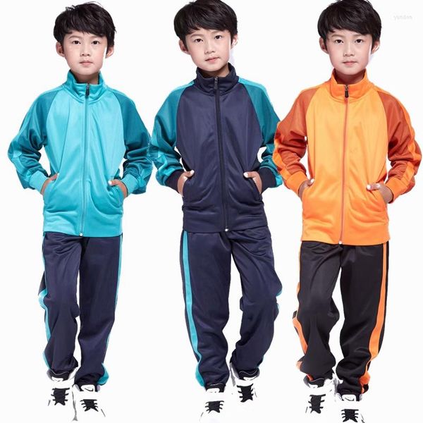 Set da corsa Autunno Inverno Velluto Bambini Ragazzi Tuta da allenamento da calcio Giacche da jogging Pantaloni Kit Sport Calcio Fitness Tuta