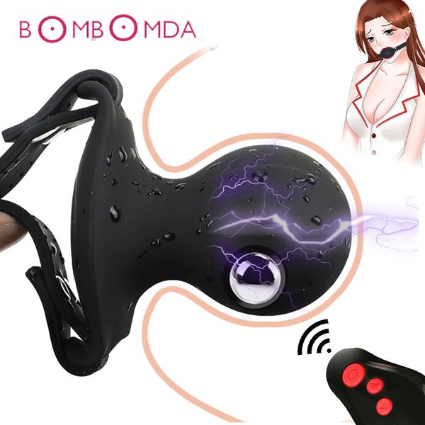 Beauty Items Elektroschock Mund Plug Vibrator Für Frauen G-punkt Stimulator Analdildo Männer Prostata-massagegerät SM Erwachsene Spiel Paare