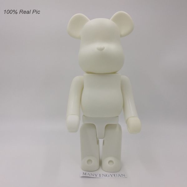 Figuras de brinquedo de ação de Bearbrick 400% de pintura diy medicicom fahion brinquedos pvc ação figura branca ou preta com saco de opp