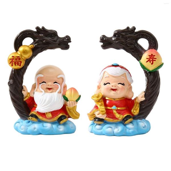 Party Dekoration Niedliche Langlebigkeit Oma Opa Kuchen Topper Figur Ornament für Regal Dekor