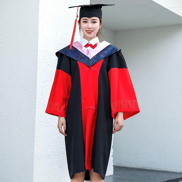 Roupas Define roupas para estudantes de adultos de alta qualidade Student Robe Dress University University Uniform Graduates Festume Festume Master Bachelor