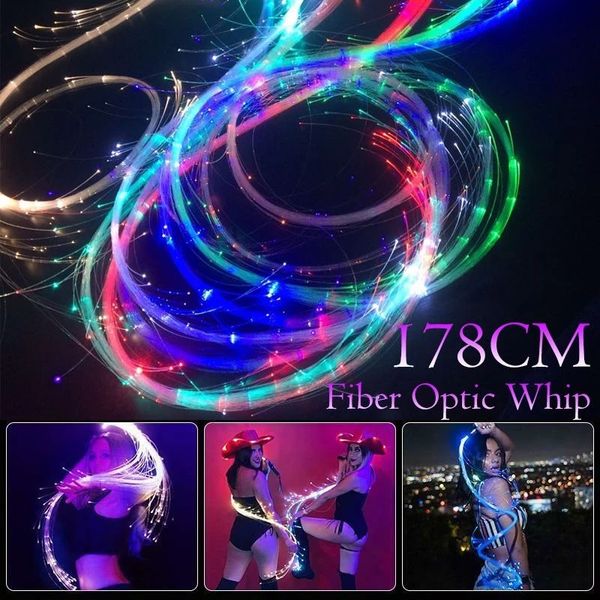 Forniture per feste Illuminazione da campo notturna a LED Whip Bar Atmosfera Puntelli Stage Fibra ottica Frusta USB ricaricabile