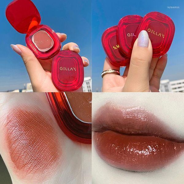Lipgloss 6 Farben Red Velvet Matte Lippenstifte Schlamm Langlebige Feuchtigkeitscreme Pigment Frauen Mädchen Make-up Kosmetik