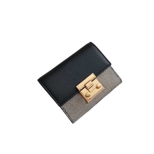 Carteira curta de alta qualidade carteiras femininas clássicas envelope carteiras fashion hasp moedas bolsas femininas corrente bolsa de ombro com caixa