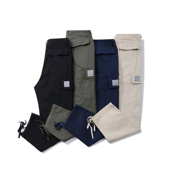 Calça masculina designer de cargo calças homens jogadores jogging jogging pista harém de bolsos multi -bolsos longos