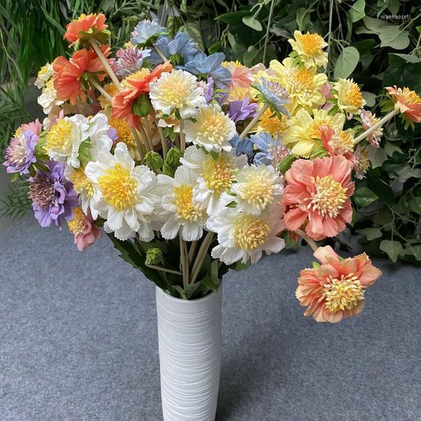 Flores decorativas Orquídeas de seda Blossom Artificment Artificial for Decoration Indoor Outdoor Home Office El Centerpieces