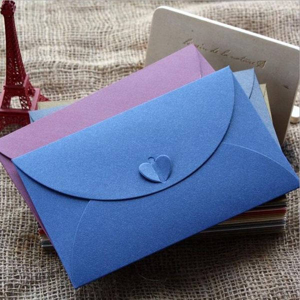 Embrulho de presente 50pcs/lote vintage romático coração diy multifuncional kraft papel envelope/saco de cartão/175 110mm g083