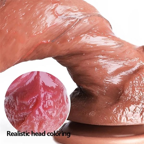 Articoli di bellezza 3 dimensioni Simulazione Dildo Pene realistico Morbido silicone G Spot Grande cazzo Ventosa Masturbatore femminile Giocattolo erotico sexy per le donne