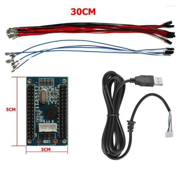 Oyun Kontrolörleri RAC-C300 2Pin Sıfır Gecikme USB Encoder PC Arcade Joystick Düğme Kartı Kabloları