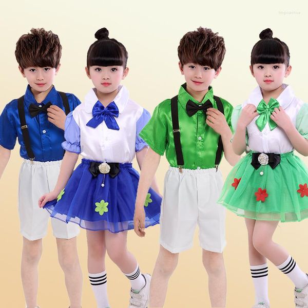 Set di abbigliamento Costumi per coro per bambini Spettacoli di danza per l'asilo Ragazzi Ragazze Uniformi scolastiche di poesia