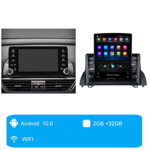 Auto HD Touchscreen Video 9 Zoll Android GPS Navigationsradio für 2018-2019 Honda Accord 10 mit Bluetooth-Unterstützung Carplay TPMS DAB