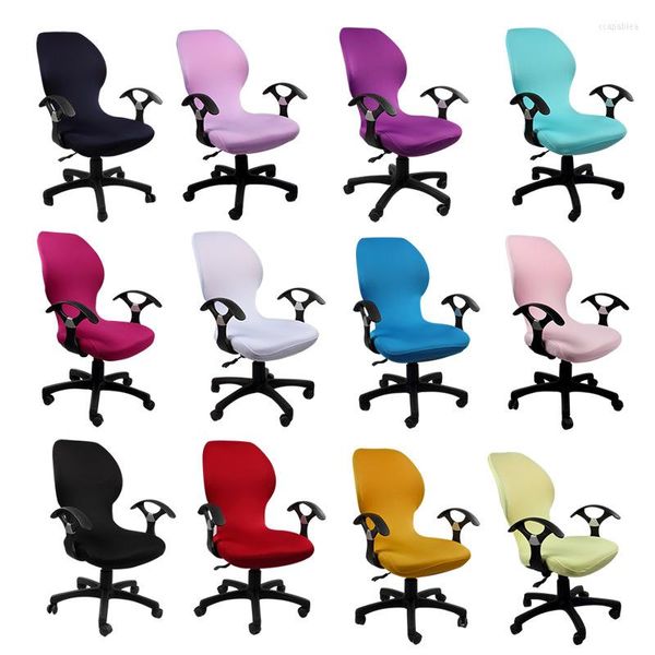 Sandalye kapaklar renkli döner döner kapak çıkarılabilir koruyucu anti-direk bilgisayar koltuğu kasa slipcovers ofis taburesi için