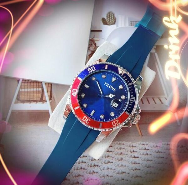 Luxus gummi gürtel schnalle männer uhren 43mm Quarzwerk Männliche Zeit Uhr Uhr geschenke Hohe qualität exquisite geschenk Moonswatch armbanduhr Tisch Relogio Masculino