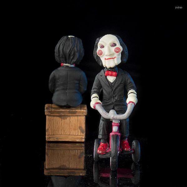 Innendekorationen Saw Horror Figurin Autopuppe Billy Mini PVC Actionfiguren Figur Sammlerstück Spielzeug Dekoration Zubehör196w