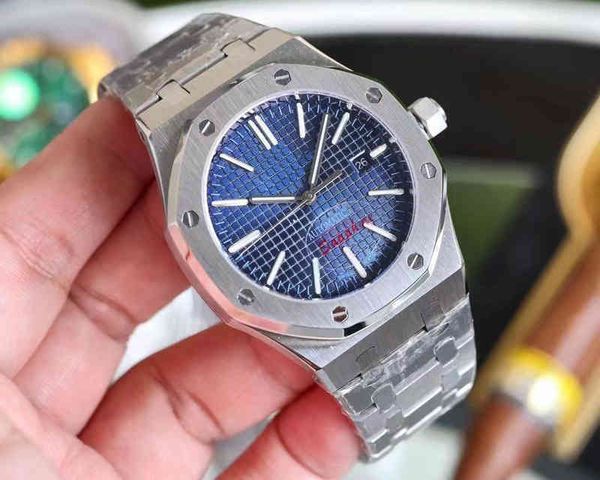 Relógios de luxo Roya1 0ak Banda de aço de borracha à prova d'água Máquinas de casal Wang Ziwen 316