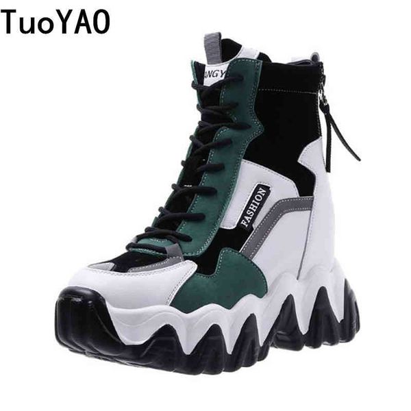 Boots Spring Women Women grossa Corto -tornozelo Autumn Luxury Platform Casual 8cm High Heels Wig Shoes Woman Sneakers 220901