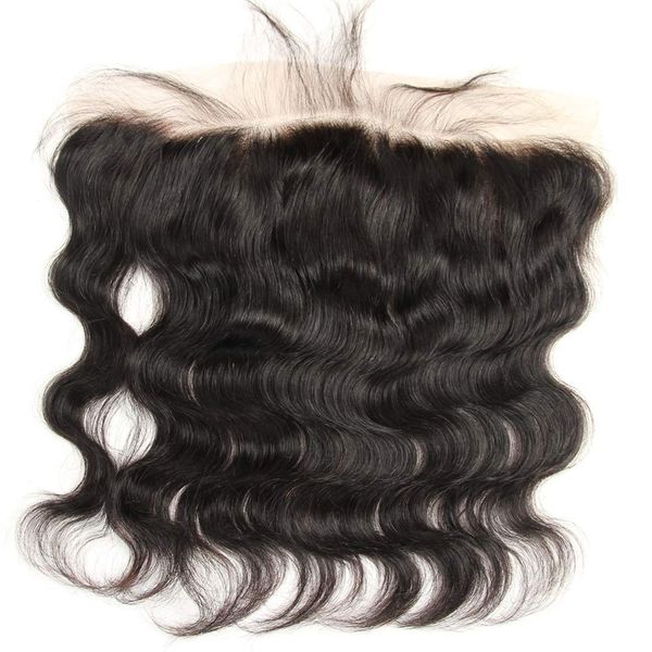 Cabelos de cabelos humanos brasileiros de renda frontal 13x2 Virgin Cabelo de onda corporal de 8-26 polegadas cor natural 10-24 polegadas