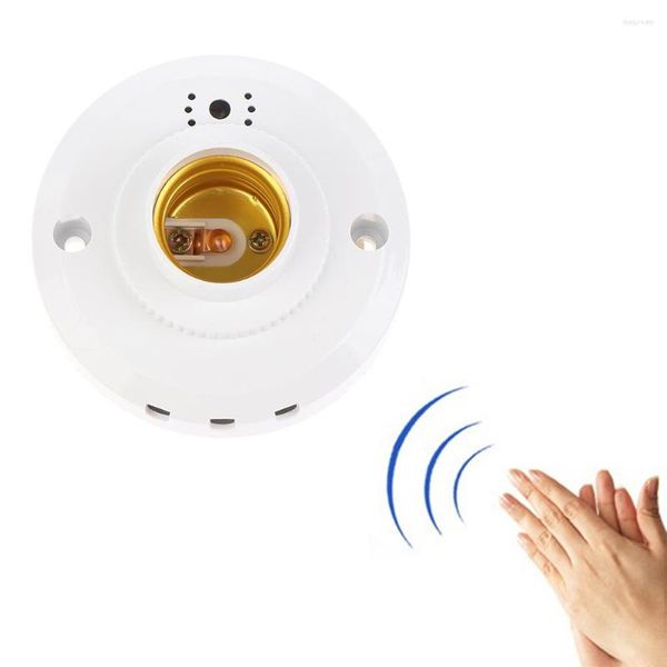 Lampenfassungen 220V E27 Sound Voice Sensor Halter Auto On Off Glühbirne Basis Hängesockel für Home Shopping Mal