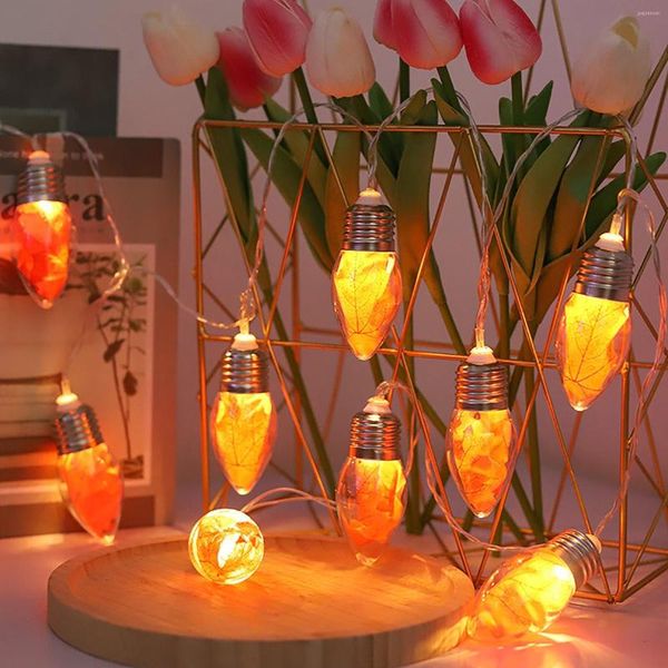 Saiten LED-Birne Wunschflasche dekorative Lichterkette gelb Innendekoration Thanksgiving Weihnachtsbaum Po Requisiten