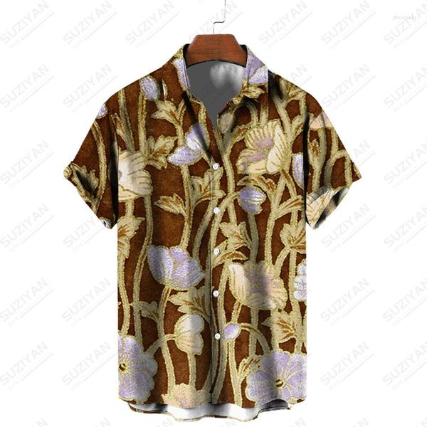 Camisas casuais masculinas Freelancer não-Iron Self Solid Self Solid Summer for Men Harakuju Art Stand Collar Online Roupas Luxo