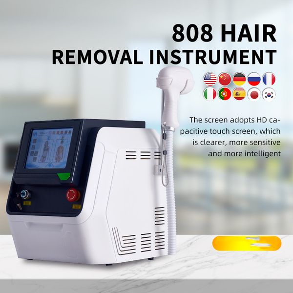 Новый портативный портативный замерзающий лазер 808 Устройство для удаления волос Безопасное и удобное домашнее бизнес версии 755 808 1064 нм