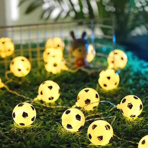 Saiten 4m Fußball Fußbälle LED Eiszapfen Lichterketten Lampe 8 Modi Girlande für Hochzeitsfeier Weihnachtsdekor Thema
