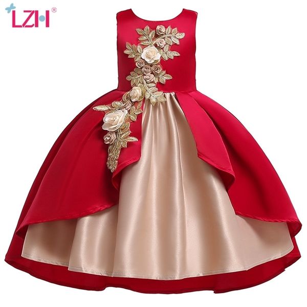 Abiti da ragazza LZH Flower Girls Abito da sposa per ragazza Chritsmas Costume di Halloween Kids Evening Party Dress Bambini Laurea Princess Dress 220905