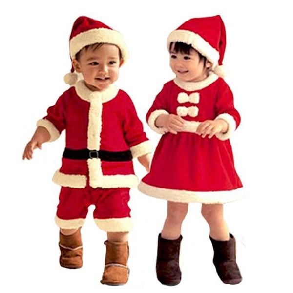 Besondere Anlässe Weihnachten Kinder Weihnachtsmann Kostüm Kleinkind Baby Rote Weihnachtskleidung Party Rotes Kleid Set für Kinder Jahr Weihnachtsmann Set 220905