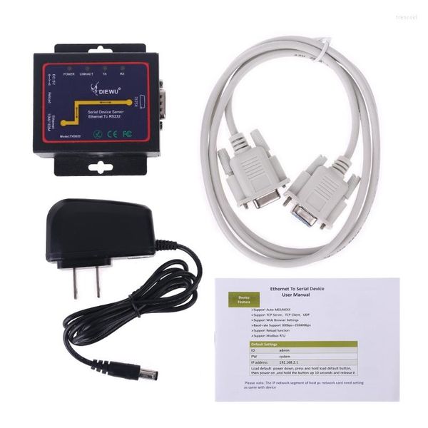 Cabos de computador DB9 RJ45 a RS232 Ethernet TCP/IP Serial Server Module Disposition Comunicação Conversor TXB022