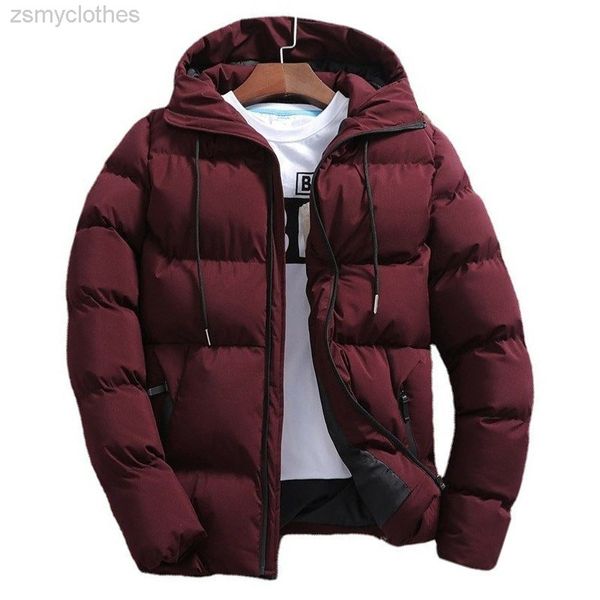 Winter Neue männer Verdickte Baumwolle Jacke Mode Einfarbig Mit Kapuze Kurze Jacke Männliche Im Freien Warme Mantel