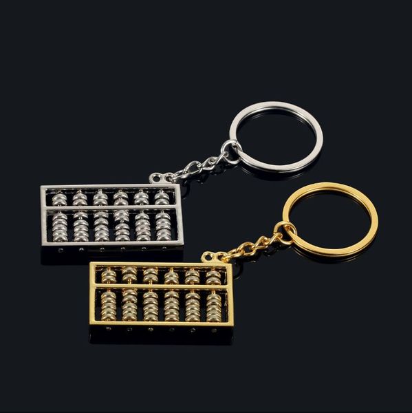 Metal Keychain Car Abacus Chain Chain Ring Color Pinging para presente por atacado