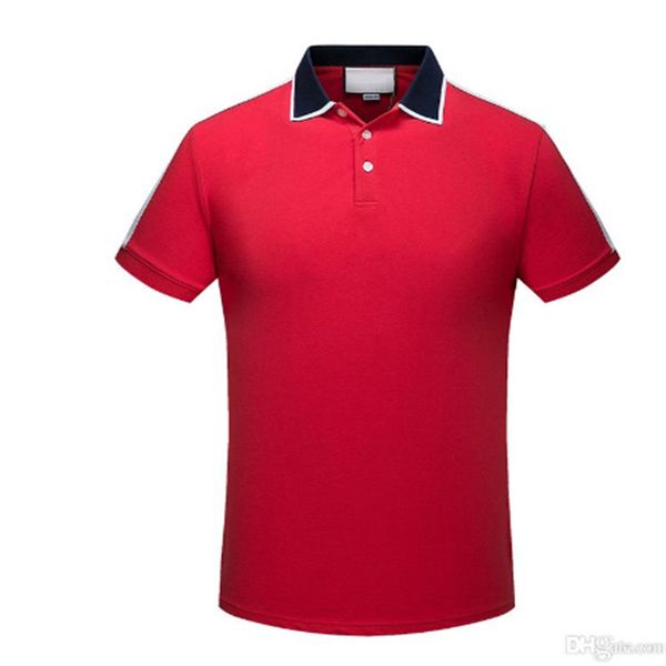 2023 tasarımcı şerit polo gömlek t shirt yılan polos arı çiçek nakış erkek Yüksek sokak moda at polo T-shirt S-3XL