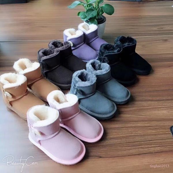 Original Quality Australia bow U Snow Boots High Women Soft Confortevole pelle di pecora Tenere caldo Stivale in peluche con carta Dustbag Bellissimi regali 5062G