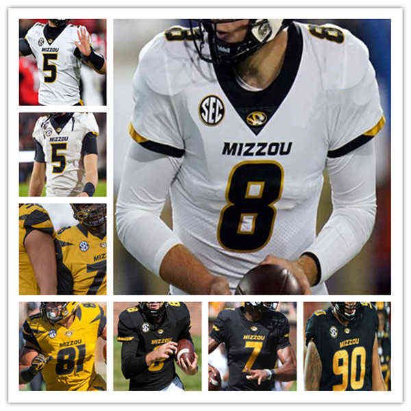 Abbigliamento da football americano universitario Maglia CustomMI Tigers College Football Drew Lock Connor Bazelak Tyler Badie D'ionte Smith Barrett Ban