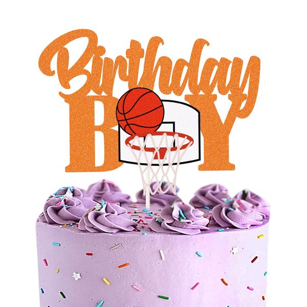 Altri accessori per feste L Compleanno per ragazzo Topper per torta Insegne da basket Giocatore felice Scegli decorazioni per tema sportivo Carshop2006 Amn6H