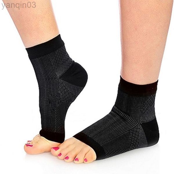 Meias atléticas Soft New Moda Unissex 1 Par Compressão quente Aberto do dedo do pé de nylon Tight Casual Recovert Protect Artrite Heel L220905