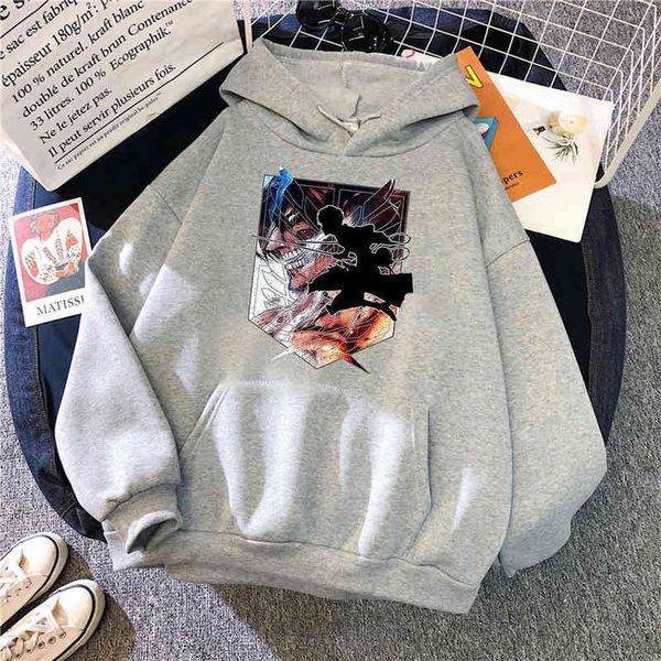 Hoodies Hoodie Ataque em Titan Male Sports Pullover Wings of Freedom Padrão Men 2022 Autumn Winter Warm Hooded Sweatshirt Men's X0610