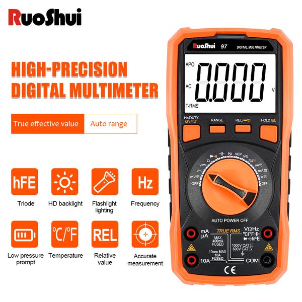 Hochpräzises digitales Multimeter mit automatischer Reichweite Ruoshui 97