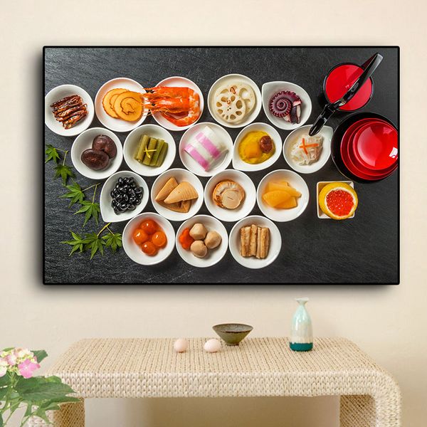 Obst Gemüse Kochen Supplie Küche Leinwand Malerei Cuadros Poster und Drucke Moderne Wand Kunst Essen Bild Wohnzimmer