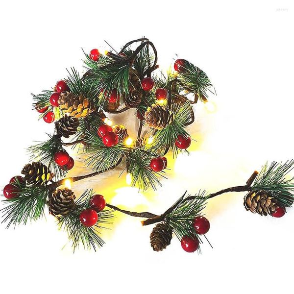 Lichterketten, Tannenzapfen, LED-Lichterkette, Lichterkette, Weihnachtsbaum, Kupferdraht, Kegelblumen