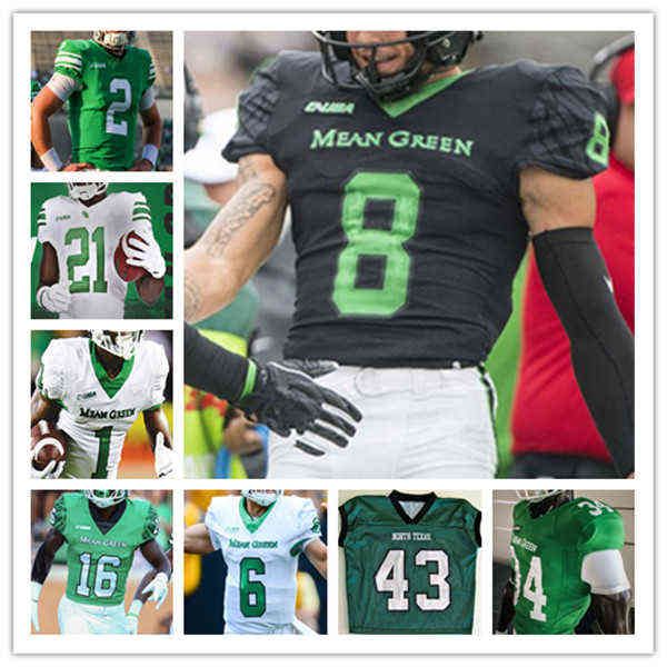 American College Football Wear Custom North Texas UNT Mean Green College Football Jersey Jace Ruder Jyaire Shorter Isaiah Johnson DeAndre To