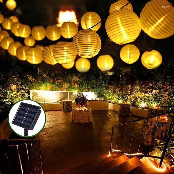 Strings Solar Lantern String Lights Set di luci a globo sospese impermeabili per le vacanze di Natale all'aperto Patio Party Wedding Bedroom Bistro
