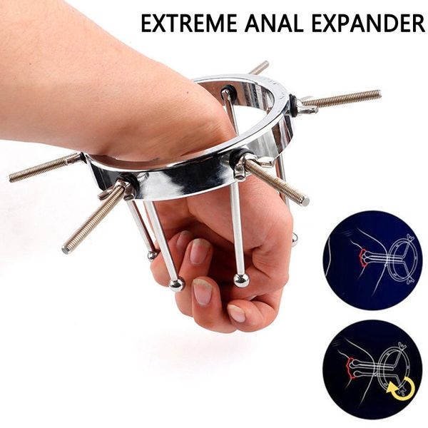 Itens de beleza liga de alum￭nio Extreme expansor anal espalhador vagina especulum ￢nus abridor de buj￣o dilatador bdsm-gear fetiche