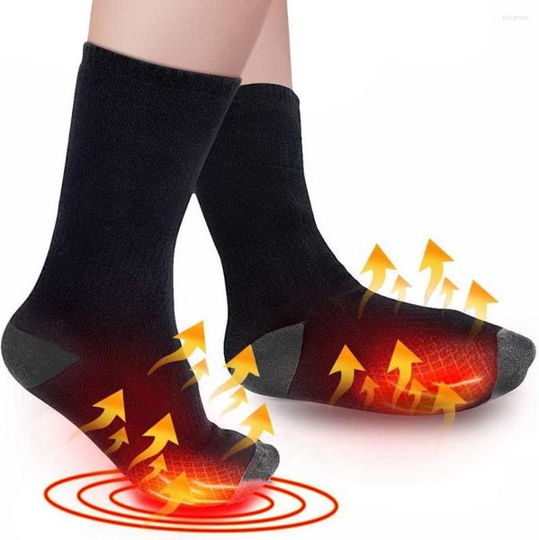 Spor çorapları 2500mAh Elektrikli Isıtma Nefes alabilen Isıtmalı Lityum Pil 3 Sıcaklık Seviyeleri Ayak daha sıcak