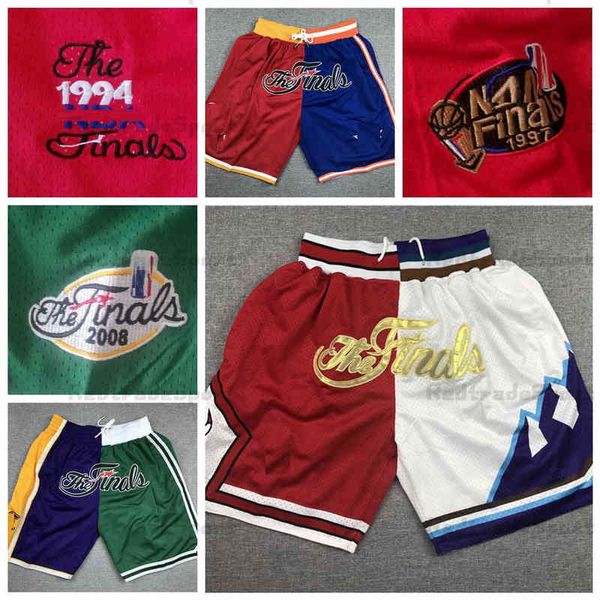 Shorts masculinos NCAA Vintage 1997 A final ￩ apenas o Don 1994 Basketball Shorts 08 bolso